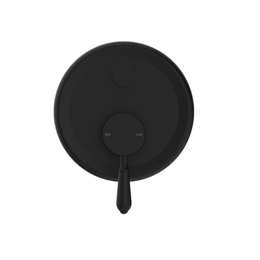 York | Black Shower Mixer With Divertor With Metal Lever