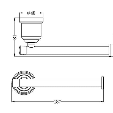 York | Chrome Toilet Roll Holder
