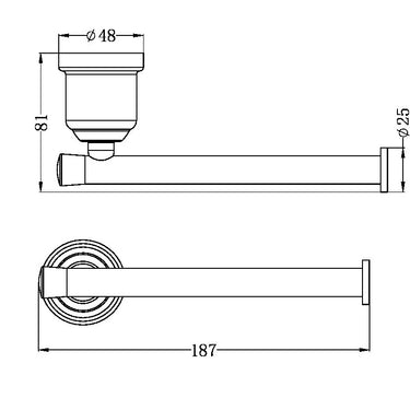 York | Black Toilet Roll Holder