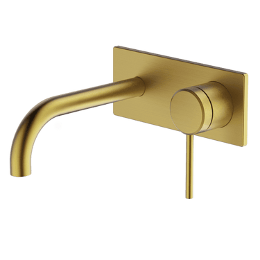 Gareth Ashton | Poco Brushed Brass  Wall Basin/Bath Set 165mm