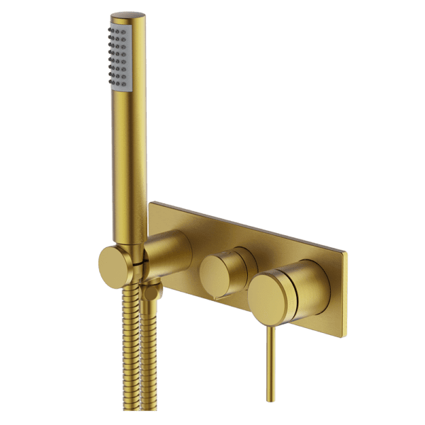 Poco | Brushed Brass 3 Hole Bath/Shower Mixer Set