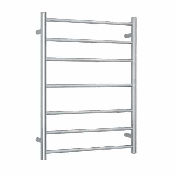 Thermo | Straight Round Ladder Heated Towel Rail | W600xH800xD122mm
