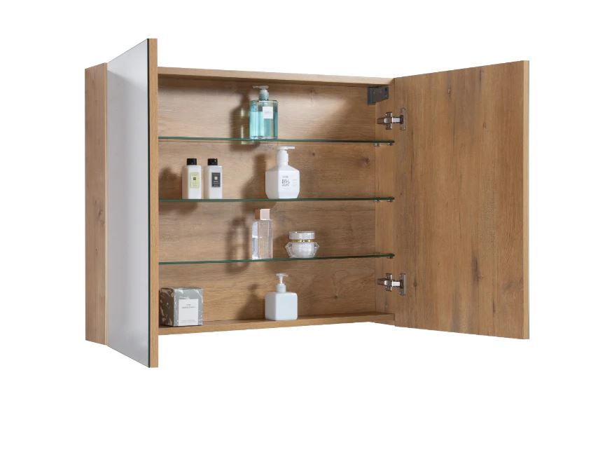 Sella 900mm Fine Oak Shaving Cabinet By Indulge®
