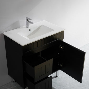 Acacia | 900 Matte Black Single Bowl Vanity On Legs