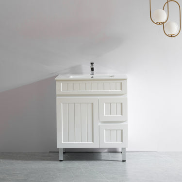 Acacia | 750 Mate White Right Hand Drawer Leg Vanity