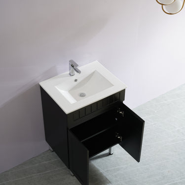 Acacia | 600 Mate Black Single Bowl Vanity Leg