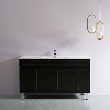 Acacia | 1500 Mate Black Single Bowl  Vanity Leg