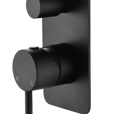 Divine | Black Shower & Bath Wall Mixer Diverter