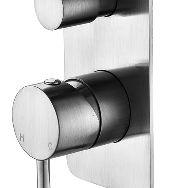 Divine | Brushed Nickel Shower Wall Mixer Diverter