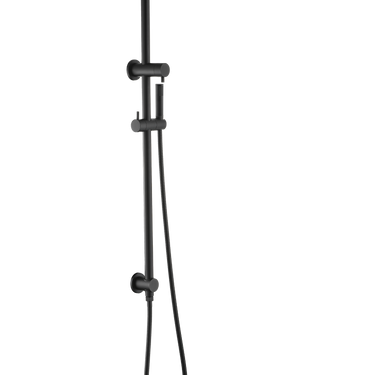 Divine | Black Shower Rail Set with Round Shower Head