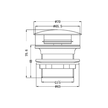 Nero | Brushed Nickel 40mm Bath Waste Drain