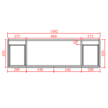 Acacia | 1500 Mate Black Single Bowl  Vanity Leg