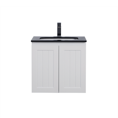 Acacia | 600 Mate White Single Bowl Wall Hung Vanity