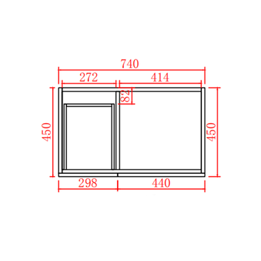 Acacia | 750 Mate White Left Hand Drawer  Vanity Leg