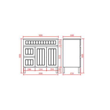 Acacia | 900 Matte White Single Bowl Vanity On Legs