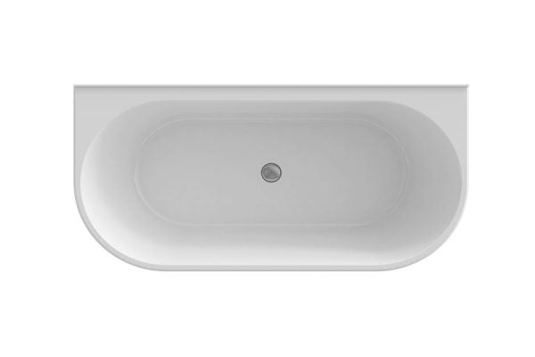 Alegra 1500 Back-to-wall Freestanding Bath (White)