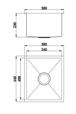 Arcko Lux Undermount/Overmount Sink Bowl Sink