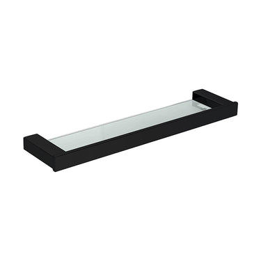 Piazza | Black Matte Glass Shelf