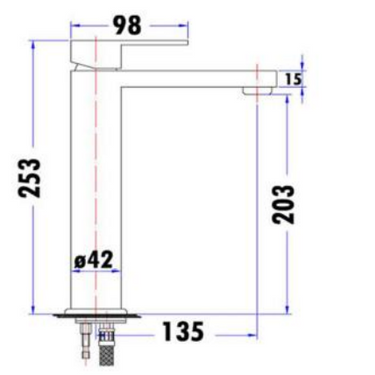 Chrome | Tower Basin Mixer