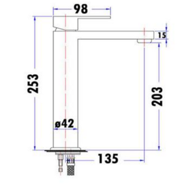 Black |  Tower Basin Mixer