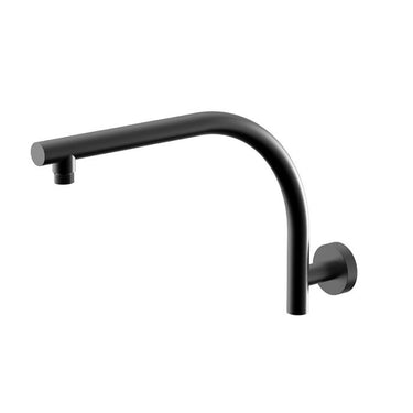 Elite | Round Matte Black High Rise Shower Arm