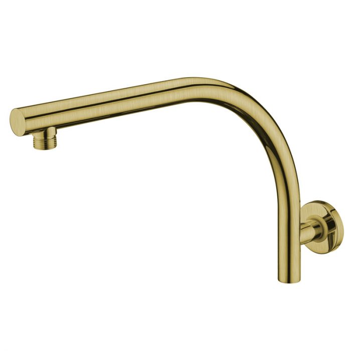 Elite | Round High Rise Shower Arm | Brushed Gold