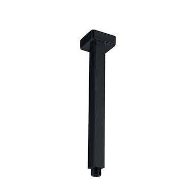 Piazza | Matte Black Square Ceiling Shower Arm 450mm