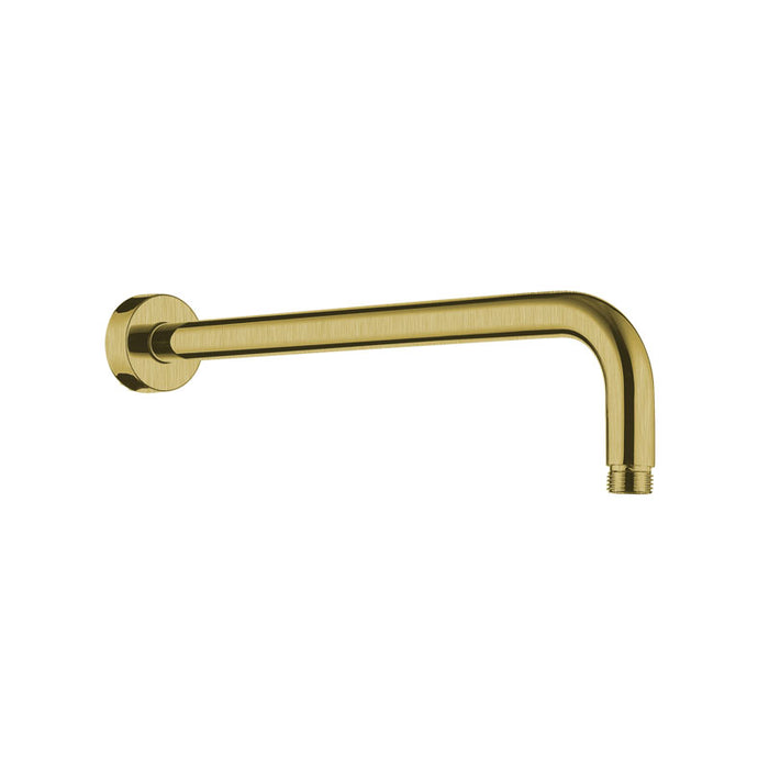 Elite | Round Brushed Gold Wall Mounted Shower Arm 400mm