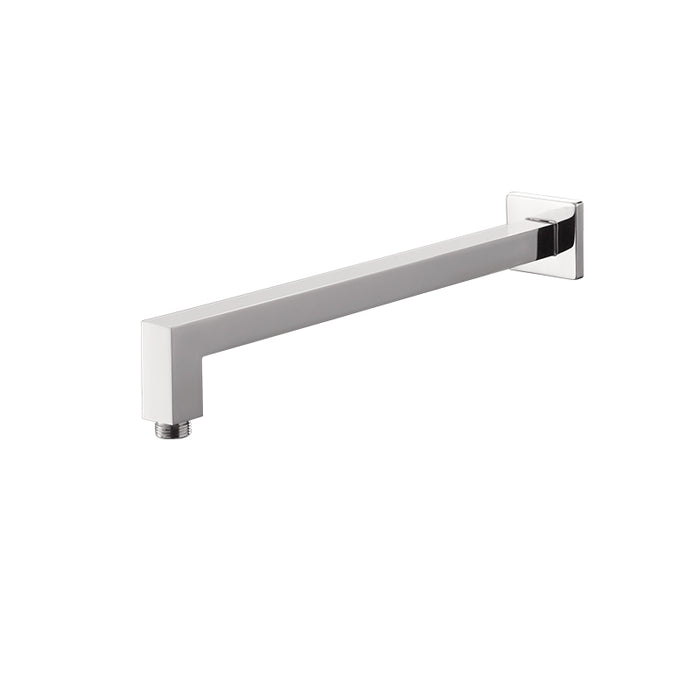 Elite | Square Chrome Wall Mounted Shower Arm 400mm