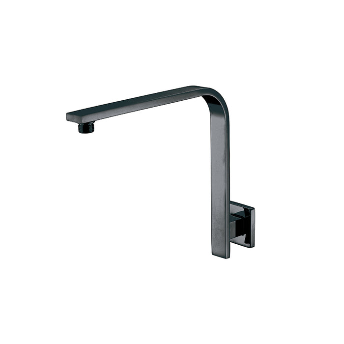 Piazza | Matte Black High Rise Wall Mounted Shower Arm 400mm