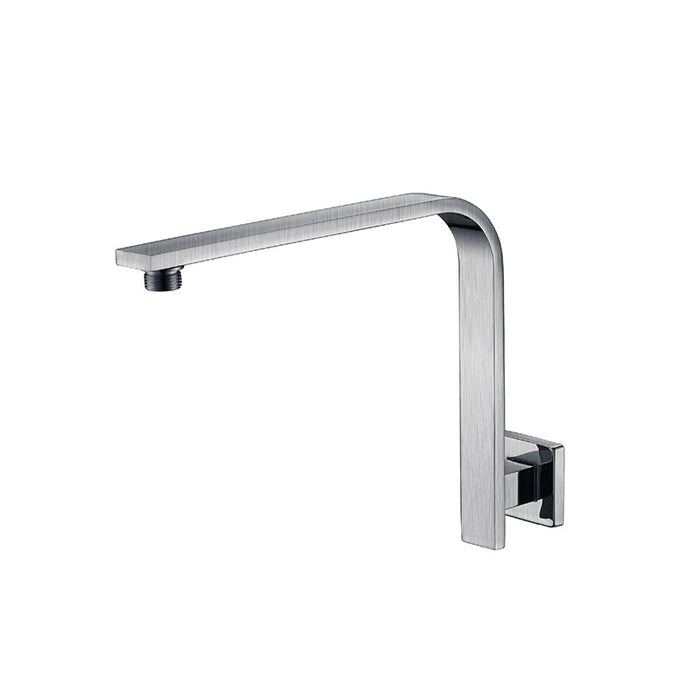 Piazza | Brushed Nickel High Rise Wall Mounted Shower Arm 400mm