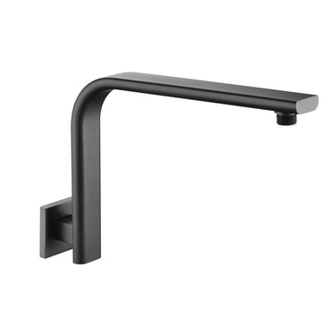 Piazza | Matte Black Curved Shower Arm 400mm