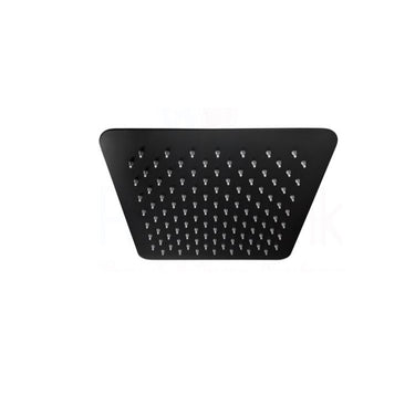 Piazza | Square Matte Black Shower Head 250x250mm