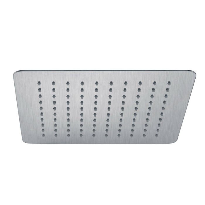 Piazza |  Square Brushed Nickel Shower Head 250x250mm