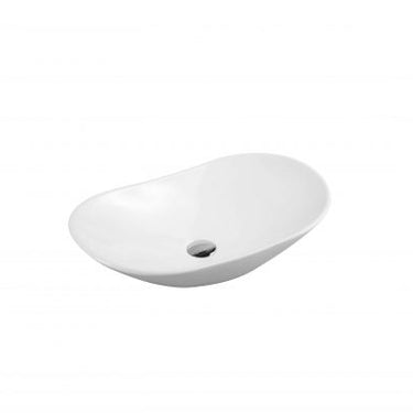 Boat 64 | Above Counter High Gloss White Oval Basin