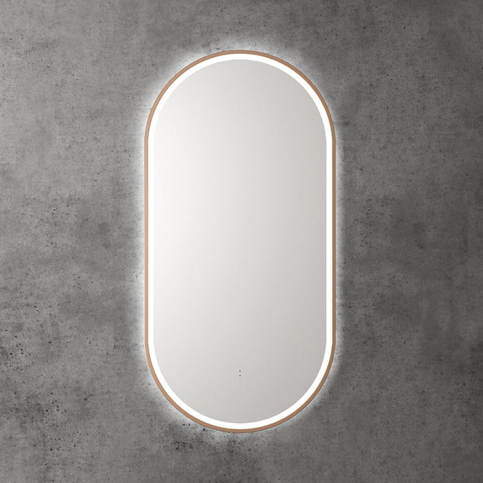 Aulic | Beau Monde Touchless LED Mirror with Brushed Bronze Frame