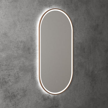 Aulic | Beau Monde Touchless LED Mirror with Brushed Bronze Frame