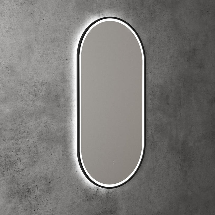 Aulic | Beau Monde Touchless LED Mirror with Matte Black Frame