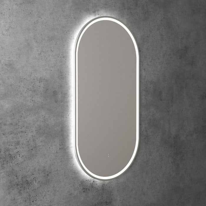 Aulic | Beau Monde Touchless LED Mirror with Brushed Nickel Frame