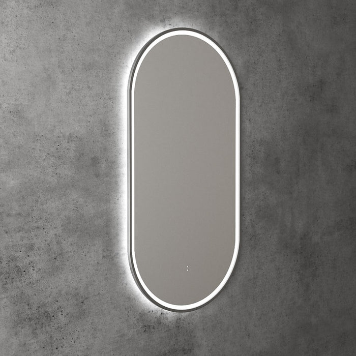 Aulic | Beau Monde Touchless LED Mirror with Gun Metal Grey Frame