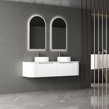 Aulic | Canterbury Touchless LED Mirror with Brushed Bronze Frame