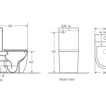 Mercio | Cera Rimless Back-to-Wall Toilet Suite