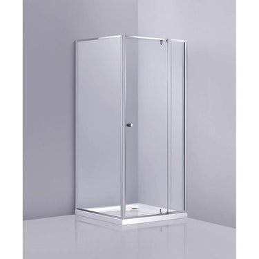 750 - 1450 x (900/1000) Framed Square Adjustable Shower Screen - Acqua Bathrooms