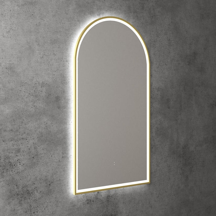 Aulic | Canterbury Touchless LED Mirror with Brushed Gold Frame
