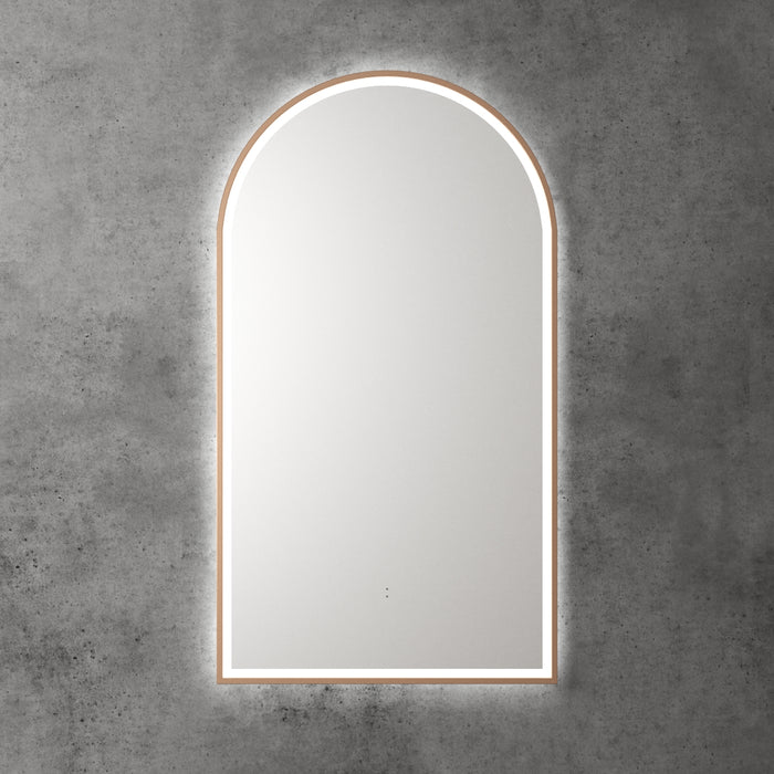 Aulic | Canterbury Touchless LED Mirror with Brushed Bronze Frame