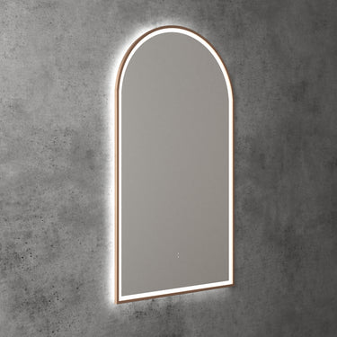 Aulic | Canterbury Touchless LED Mirror with Brushed Bronze Frame