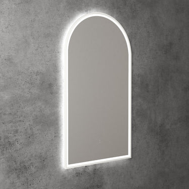 Aulic | Canterbury Touchless LED Mirror with Matte White Frame