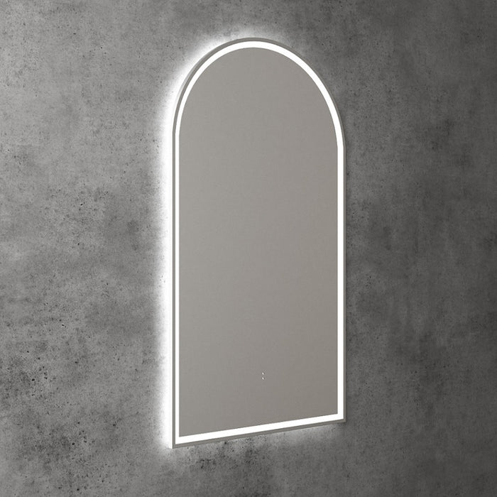 Aulic | Canterbury Touchless LED Mirror with Brushed Nickel Frame