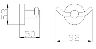 Miro | Matte Black Double Robe Hook