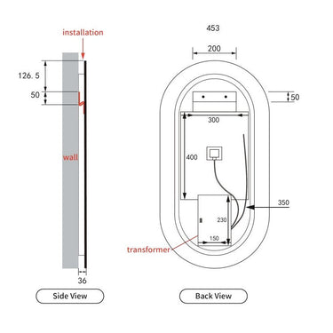 Aulic | Beau Monde Touchless LED Mirror with Brushed Nickel Frame